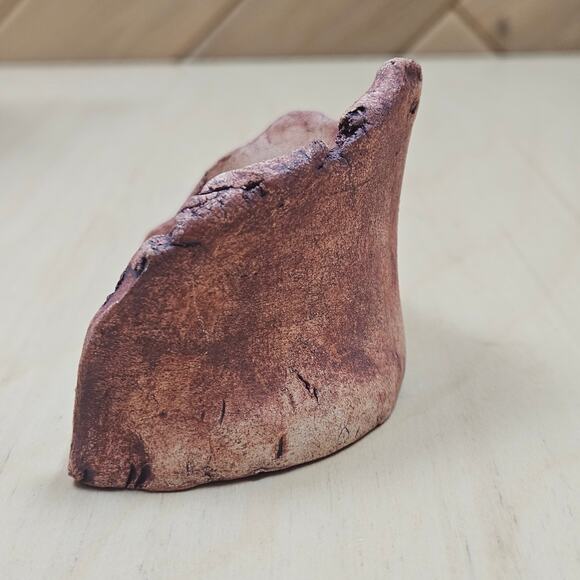 Small Nativity Clay Pottery Mary Joseph Baby Jesus Red matt glaze small figures - Picture 2 of 6